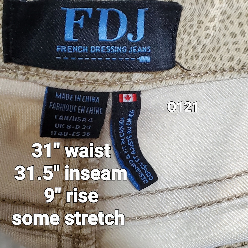 FDJ Snakeskin Print Mob Wife Retro Jeans Rocker Chic Boho Size 4 Pants 31x31.5 - Picture 4 of 7
